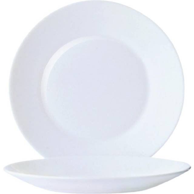 Arcoroc Opal Restaurant Wide Rim Plates 195mm (Pack of 6)