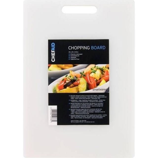Chef Aid Polyethylene Chopping Board, 34.5x24.5cm, White