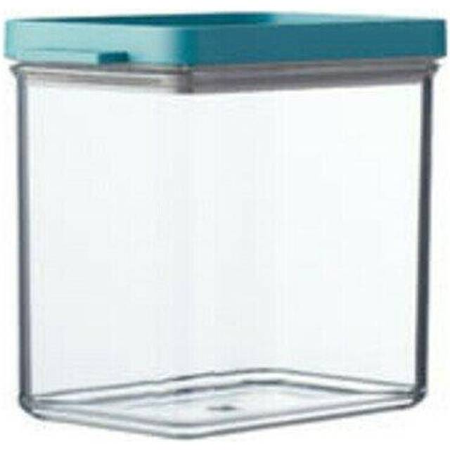 Mepal - storage jar Omnia rectangular Nordic White - 1100 ml practical storage jar for food - storage box suitable for kitchen cabinets and shelves -