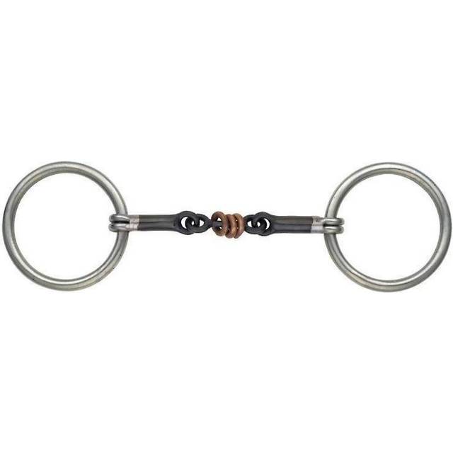 (4.5in, Black) Shires Sweet Iron Roller Horse Snaffle Bit