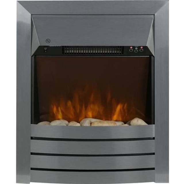 ZANUSSI ZEFIST1001S Wall Mounted Electric Fireplace - Stainless Steel, Stainless Steel