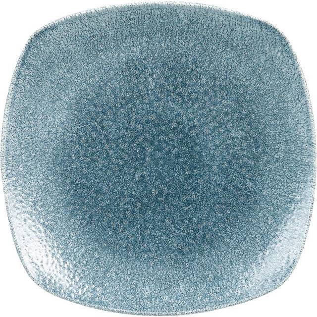 Churchill Studio Prints Raku Rectangular Plates Topaz Blue 215mm (Pack of 12)
