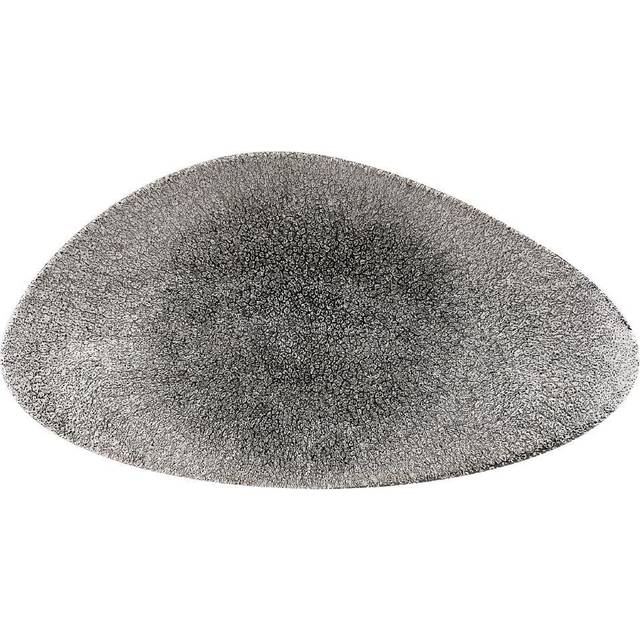 Churchill Studio Prints Raku Triangular Plates Topaz Blue 350mm (Pack of 6)