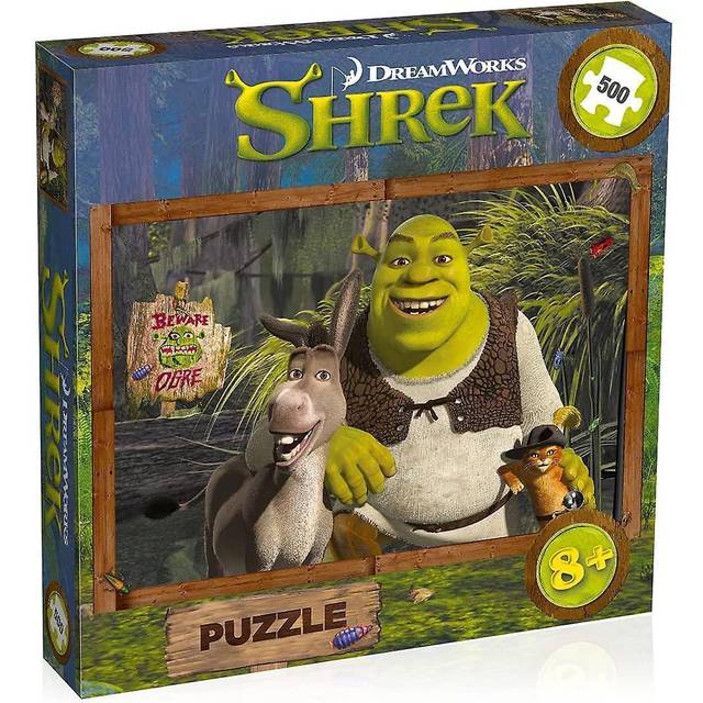 Shrek Jigsaw Puzzle Donkey Puss Ogre Swamp Home 500 Pieces