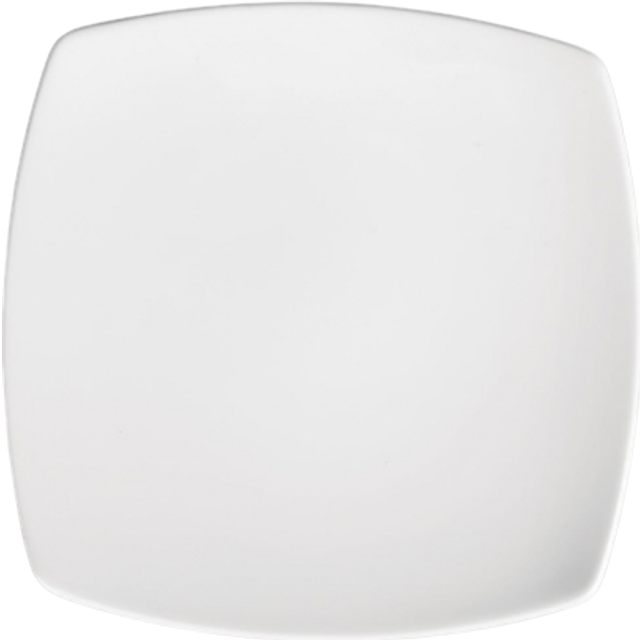 Royal porcelain classic kana square plates in white 210mm pack quantity - 12
