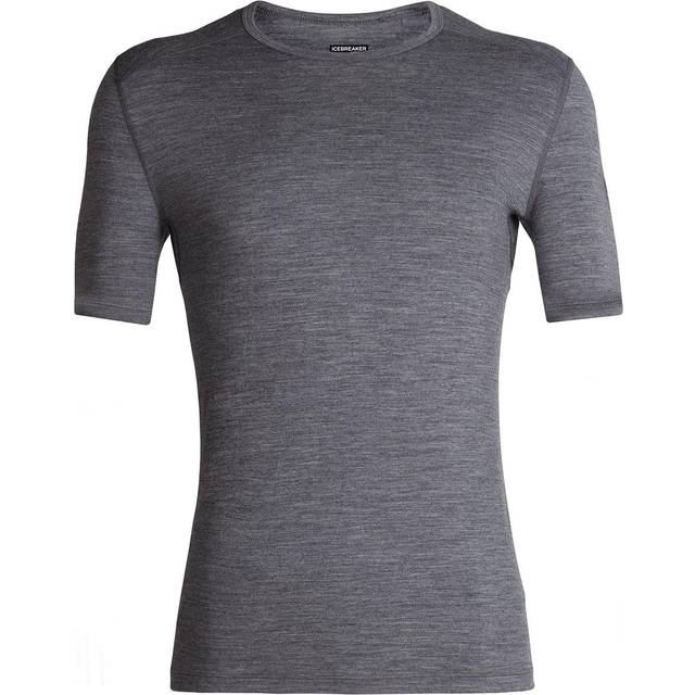 Herr 200 Oasis Short Sleeve Crewe termisk topp i merino (M Grått)