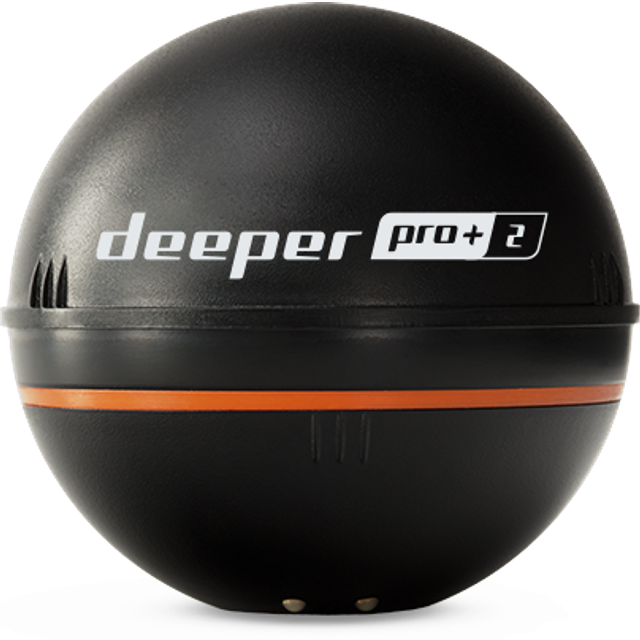 Deeper Pro+ 2 bärbar fiskekolod med inbyggd GPS, fisk- och djupdetektor, för kajak, båt, isfiske, fungerar med mobiltelefoner (gratis app)
