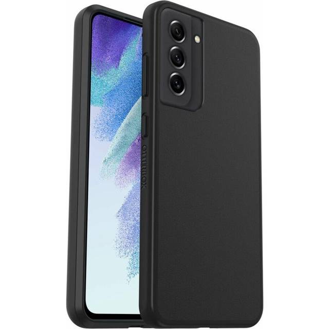 OtterBox Sleek Series skal för Samsung Galaxy S21 FE 5G, stöttåligt, fallsäkert, supertunt, skyddande tunt skal, testad till militärstandard, Svart, Utan Förpackning