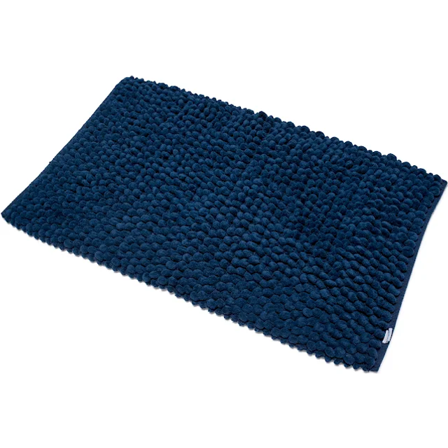 Croydex Chenille Bath Mat Yellow Super Soft Cushioned Slip-Resistant Backing