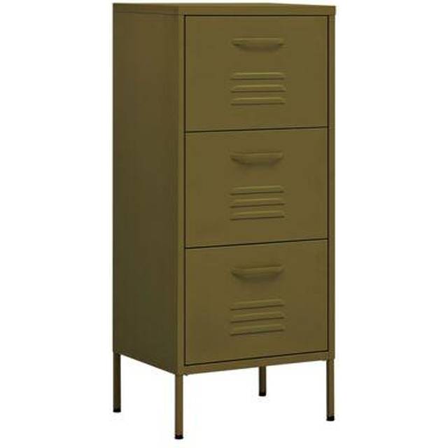 Vidaxl Storage Cabinet Mustard Yellow 42.5X35X101.5 Cm Steel - One Size