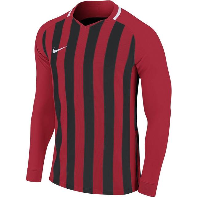 Nike kids striped division iii football shirt jersey long sleeve shirt, red, 6 y