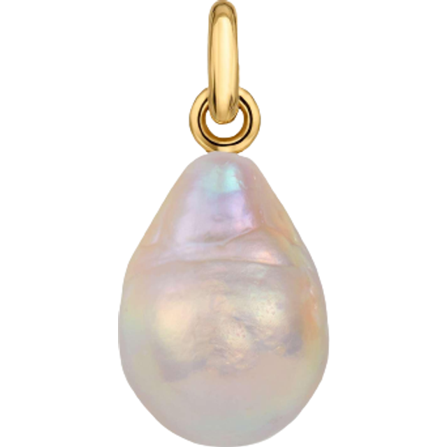 Monica Vinader Womens 18ct Gold Fiji Bud Mini Gold-plated Sterling Silver and Baroque Pearl Pendant 1size