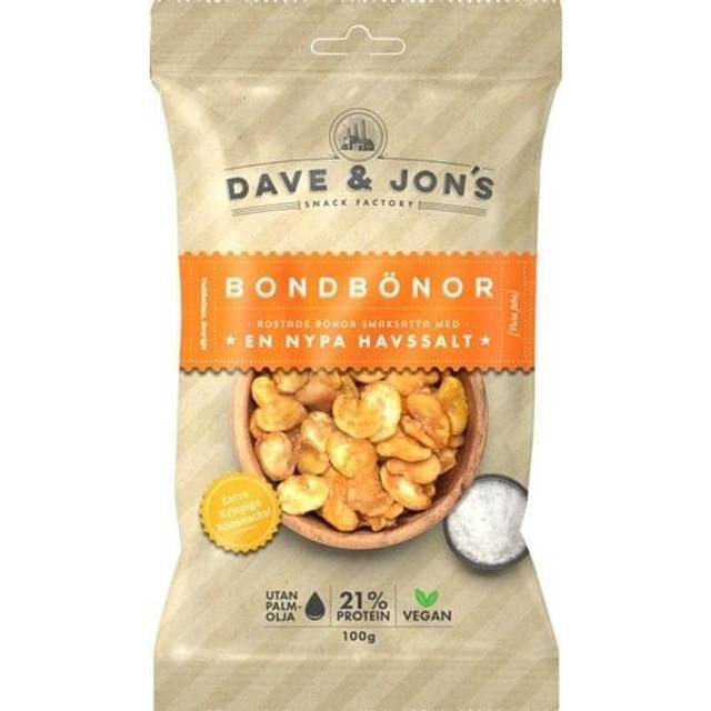Dave & Jon's Rostade Bondbönor Havssalt 100 g