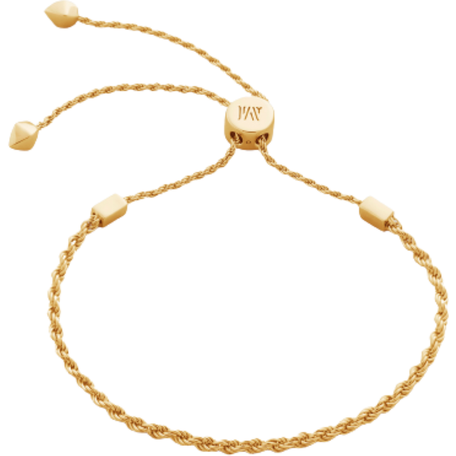 Monica Vinader Womens Gold Corda Recycled 18ct Yellow Gold-plated Vermeil Sterling Silver Friendship Bracelet 1size - GOLD