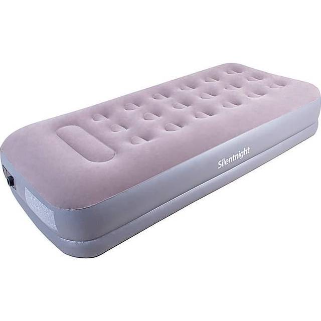 Single Air Bed with Built in Electric Pump â Raised Flocked Inflatable Blow Up Camping Airbed with Soft Touch Top, Fast Inflation and Storage Bag ?