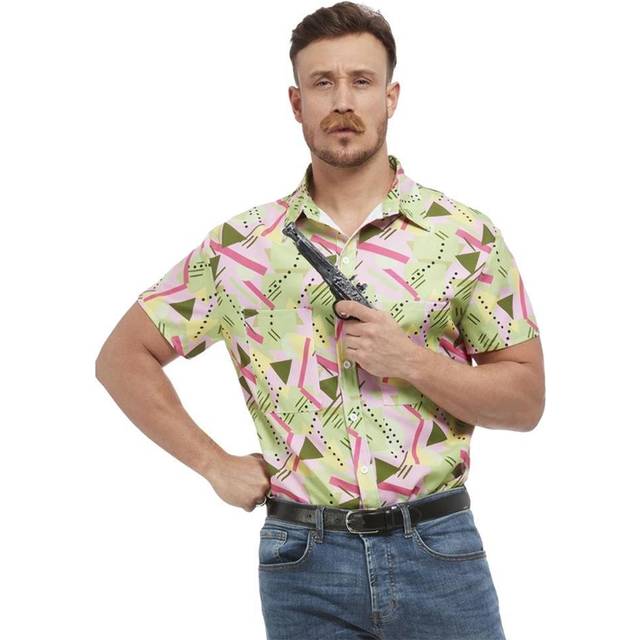 80s Graphic Print Shirt, (M)