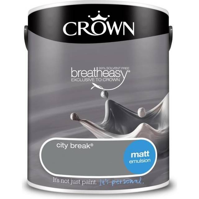 Crown Breatheasy Matt Emulsion Paint 5L - City Break - Grey