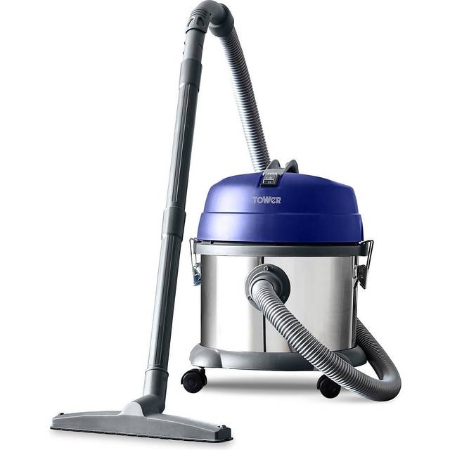 Tower Washington Blue 15L Stainless Steel Wet And Dry Vacuum