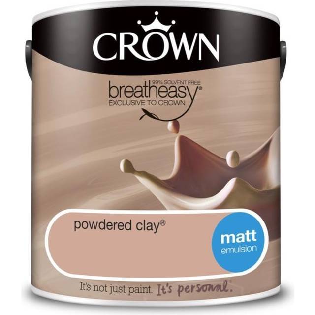 Crown Breatheasy Walls & Ceilings Powdered Clay Matt Emulsion Paint 2.5L - Pink
