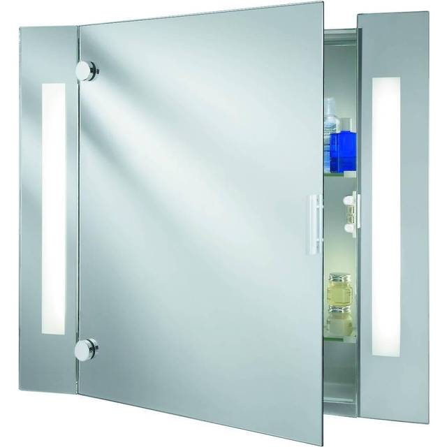 Searchlight 6560 Bathroom Light - Illuminated Mirror Glass Cabinet - 2