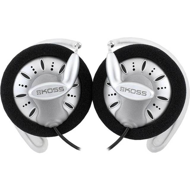 Koss KSC75 stereohörlurar med öronklämma för iPod, iPhone, MP3 och smartphone – svart/silver