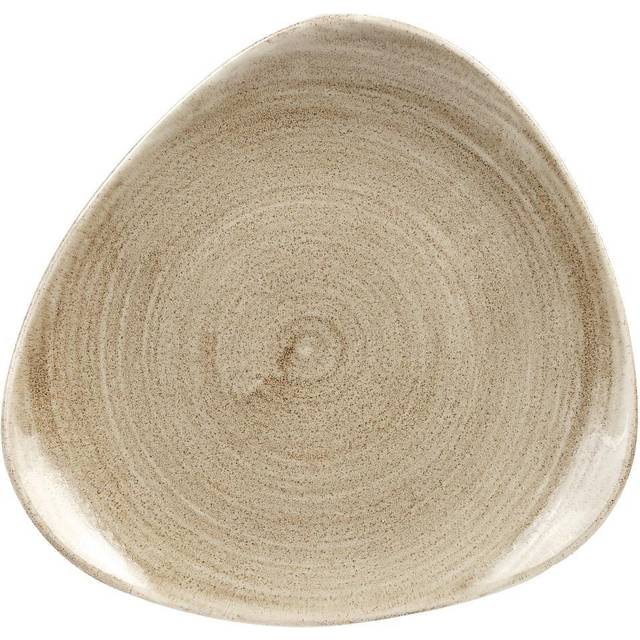Churchill Stonecast Patina Antique Taupe Lotus Plate - 7.75"- you get 12