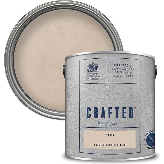 Crown Crafted Walls Fawn Suede Textured Finish Paint 2.5L - Brown