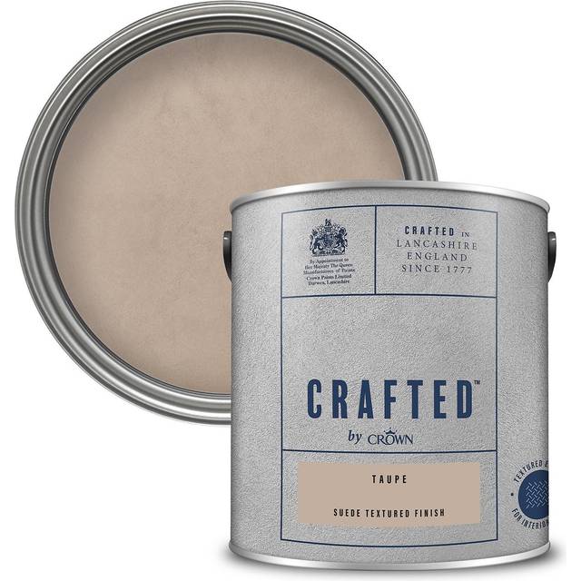 Crown Crafted Walls Taupe Suede Textured Finish Paint 2.5L - Cream
