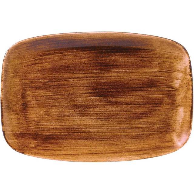 Churchill Stonecast Patina Oblong Plates Vintage Copper 343x235mm (Pack of 6)