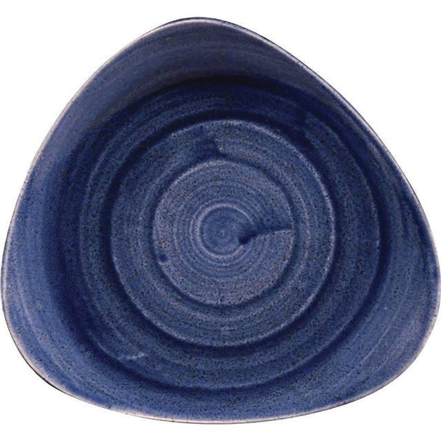 Churchill Stonecast Patina Triangular Plates Cobalt 229mm (Pack of 12)