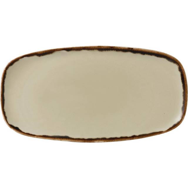 Dudson Harvest Oblong Chefs Plates Linen 355 x 189mm (Pack of 6)