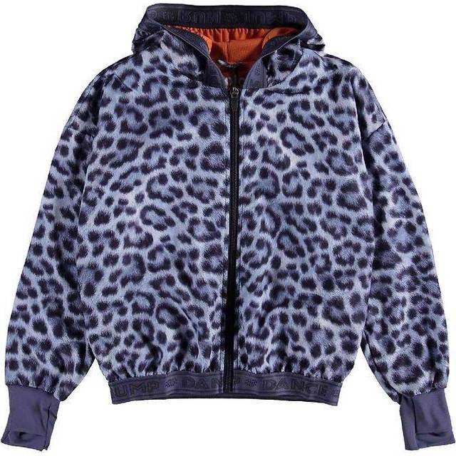 Molo Ophelia zipped leopard-print hoodie
