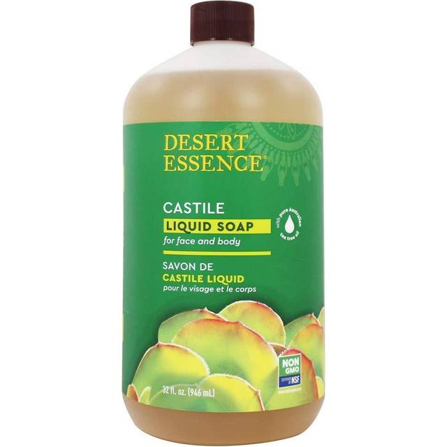 Desert Essence Castile Liquid Soap with Eco-Harvest Tea Tree Oil 32 fl oz