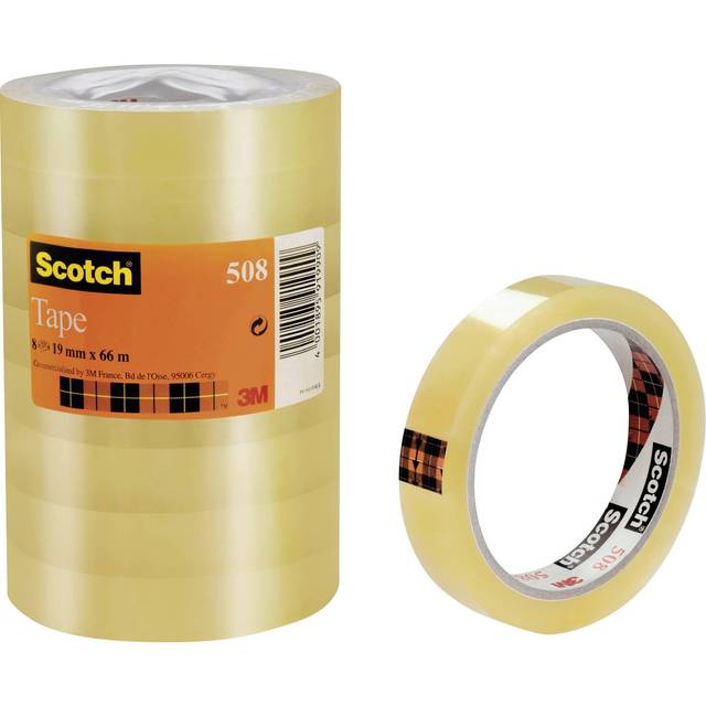 Scotch 508 Transp Tape 19mmx66m PK8 - transparent