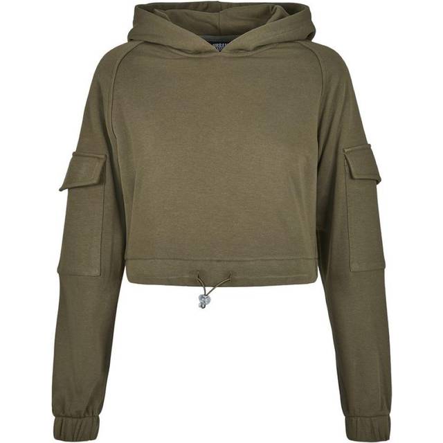 Urban Classics Dam kort arbetare huvtröja med huva, Sommaroliv, XL plus size