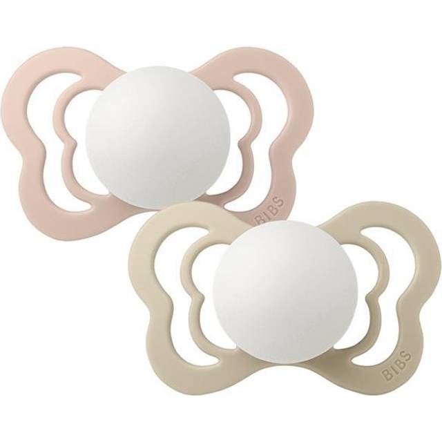 BIBS Couture Glow Silicone Size 2: 6+ months napp Sage / Cloud 2 st.