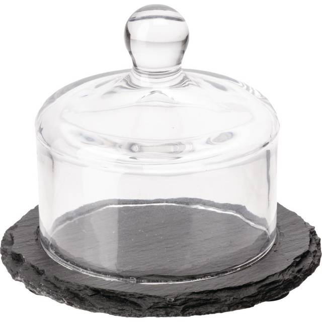 APS Slate Butter Dish Glass Cloche