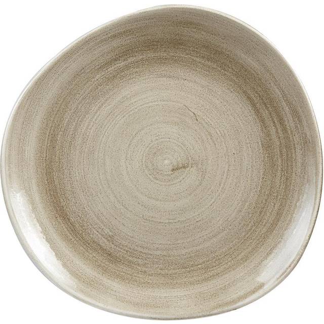 Churchill Stonecast Patina Antique Organic Round Plates Taupe 286mm (Pack of 12)