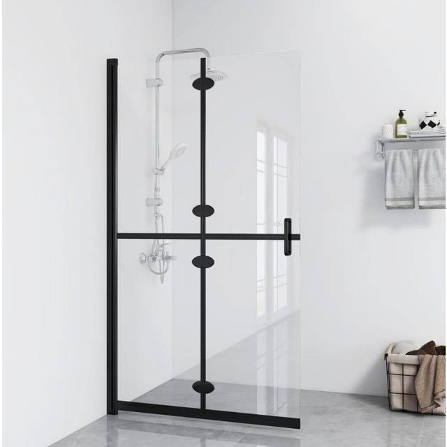 vidaXL Foldable Walk-in Shower Wall Transparent ESG Glass 120x190 cm