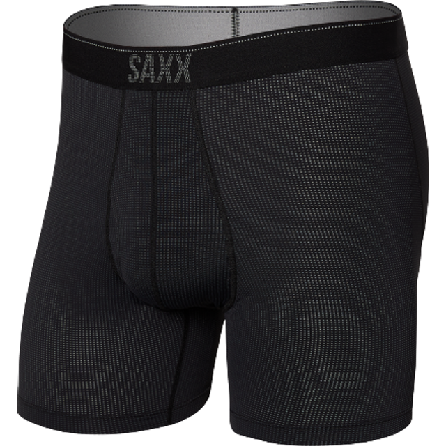 Saxx Quest Boxer Brief Men's Underwear, S Black II - Black/Purple/Black - 29-32"