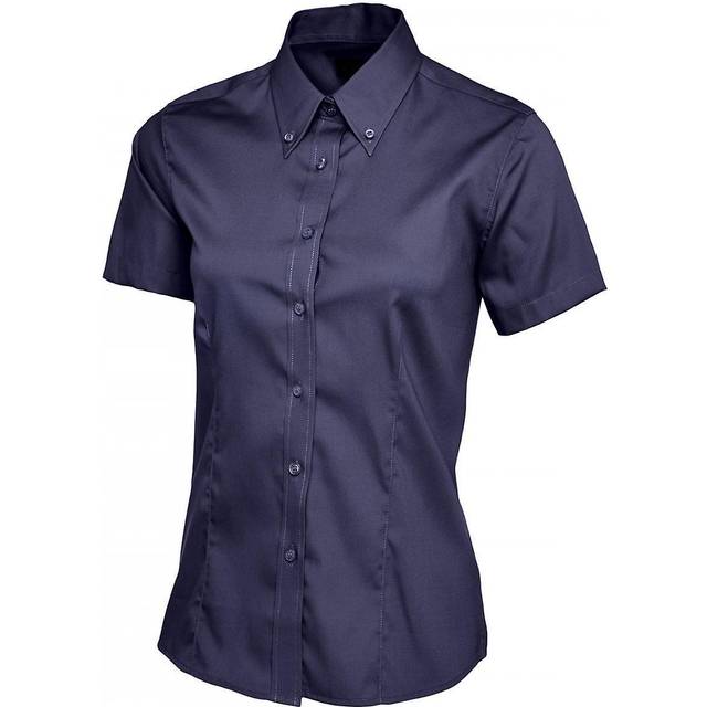 Uneek Ladies Pinpoint Oxford Half Sleeve Shirt UC704 Navy 16 Colour: N