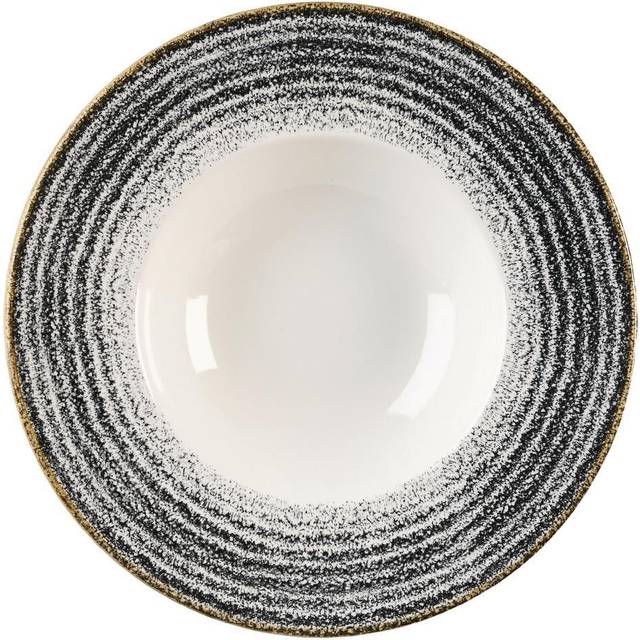 Churchill Studio Prints Homespun Charcoal Black Wide Rim Bowl 240mm