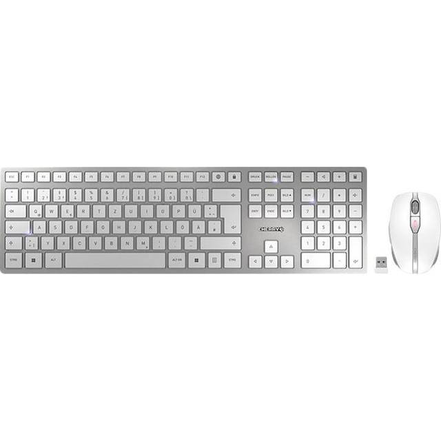 Cherry dw 9100 slim keyboard and mouse universal rf wireless german qwertz black