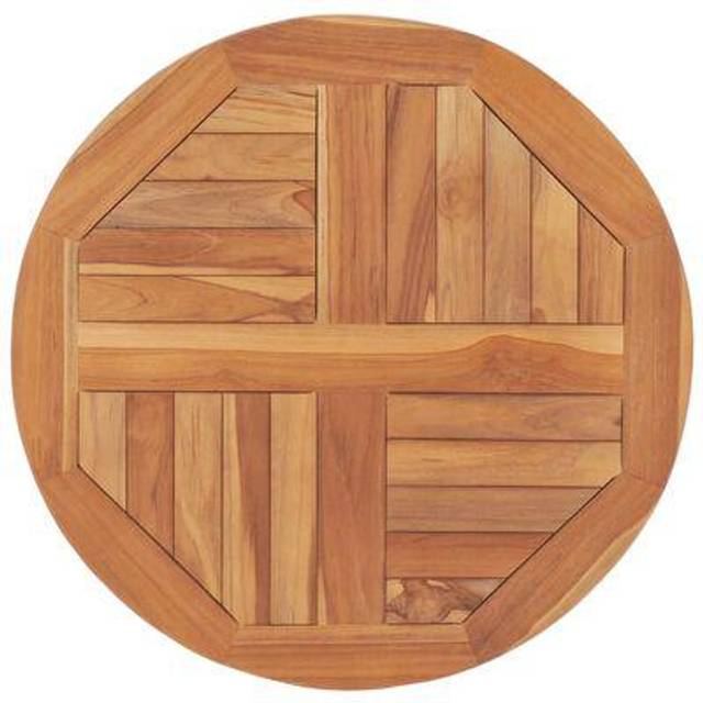 vidaXL Table Top Solid Teak Wood Round 2.5 cm 60 cm - Brown