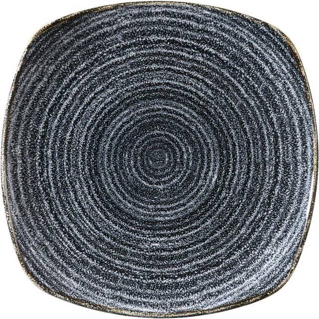 Churchill Studio Prints Stone Grey x Squared Square Plate - 10"- you get 12