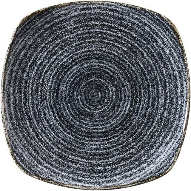 Churchill Studio Prints Stone Grey x Squared Square Plate - 8.5"- you get 12