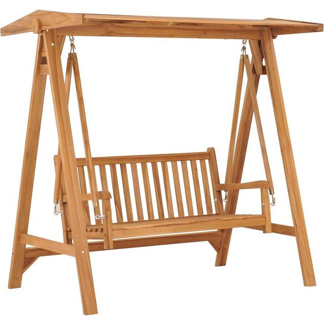 vidaXL Swing Bench 174 cm Solid Teak Wood - Brown
