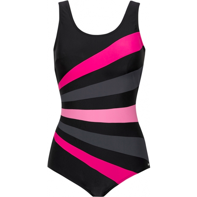 Abecita Women's Action Swimsuit Black/Pink, 46BC