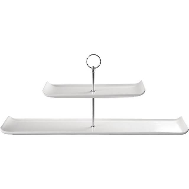 Churchill 2 Tier Rectangular Plate Tower 560mm (Pack of 2)
