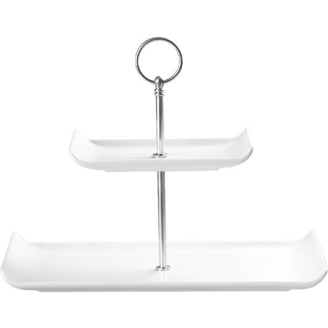 Churchill 2 Tier Rectangular Plate Tower 300mm (Pack of 2)